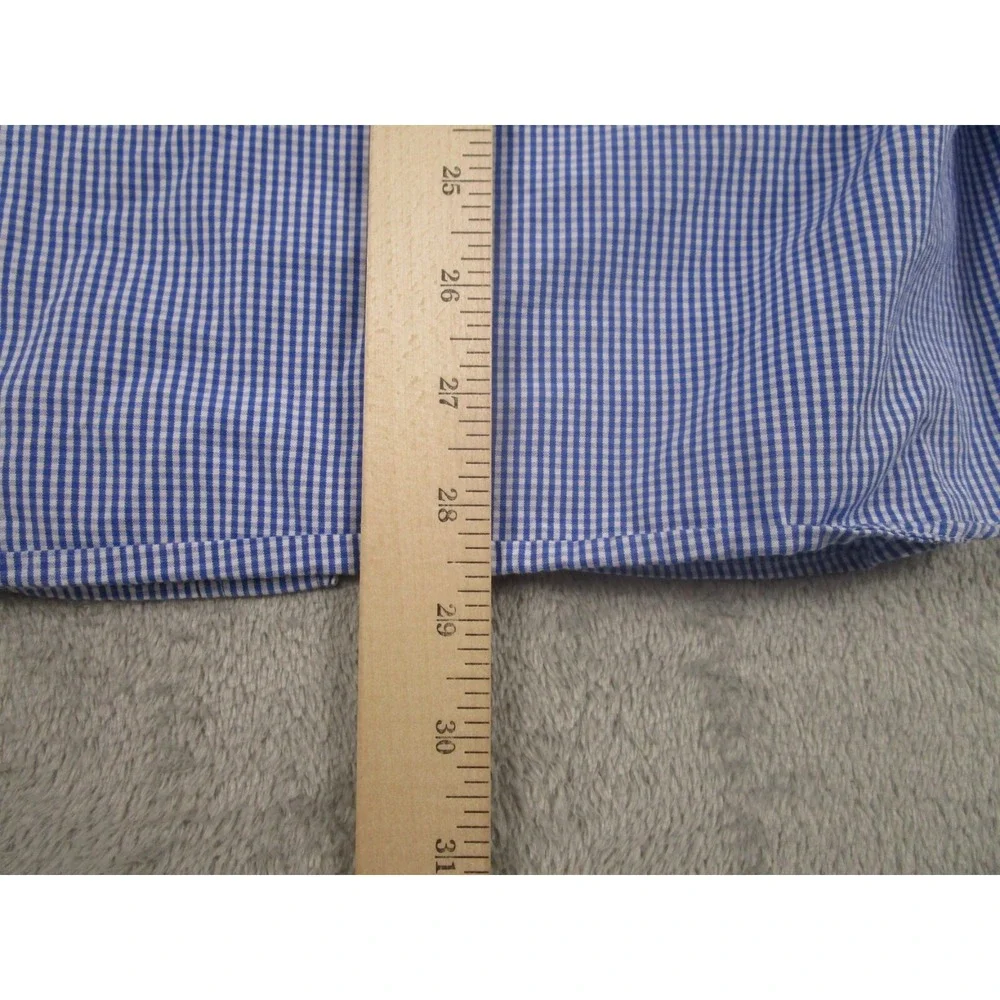 J Crew Shirt Mens Small‎ Blue Checked Thompson Button Up Preppy Long SLeeve